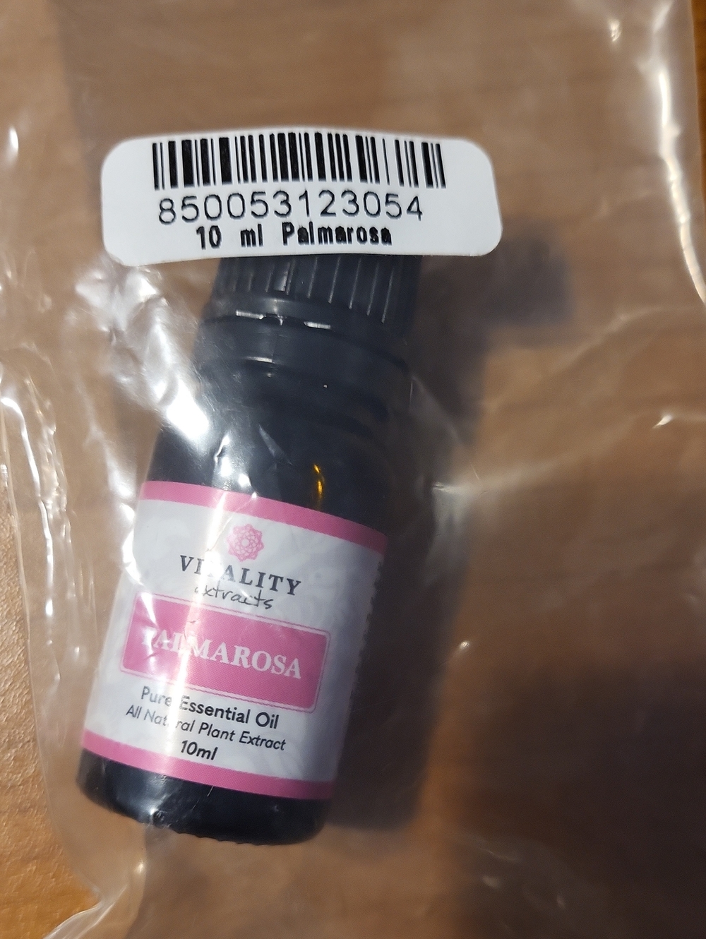 New Vitality Palmarosa Essential Oil - 10ml, Pink Label